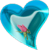 Gif animé coeur bleu te rose